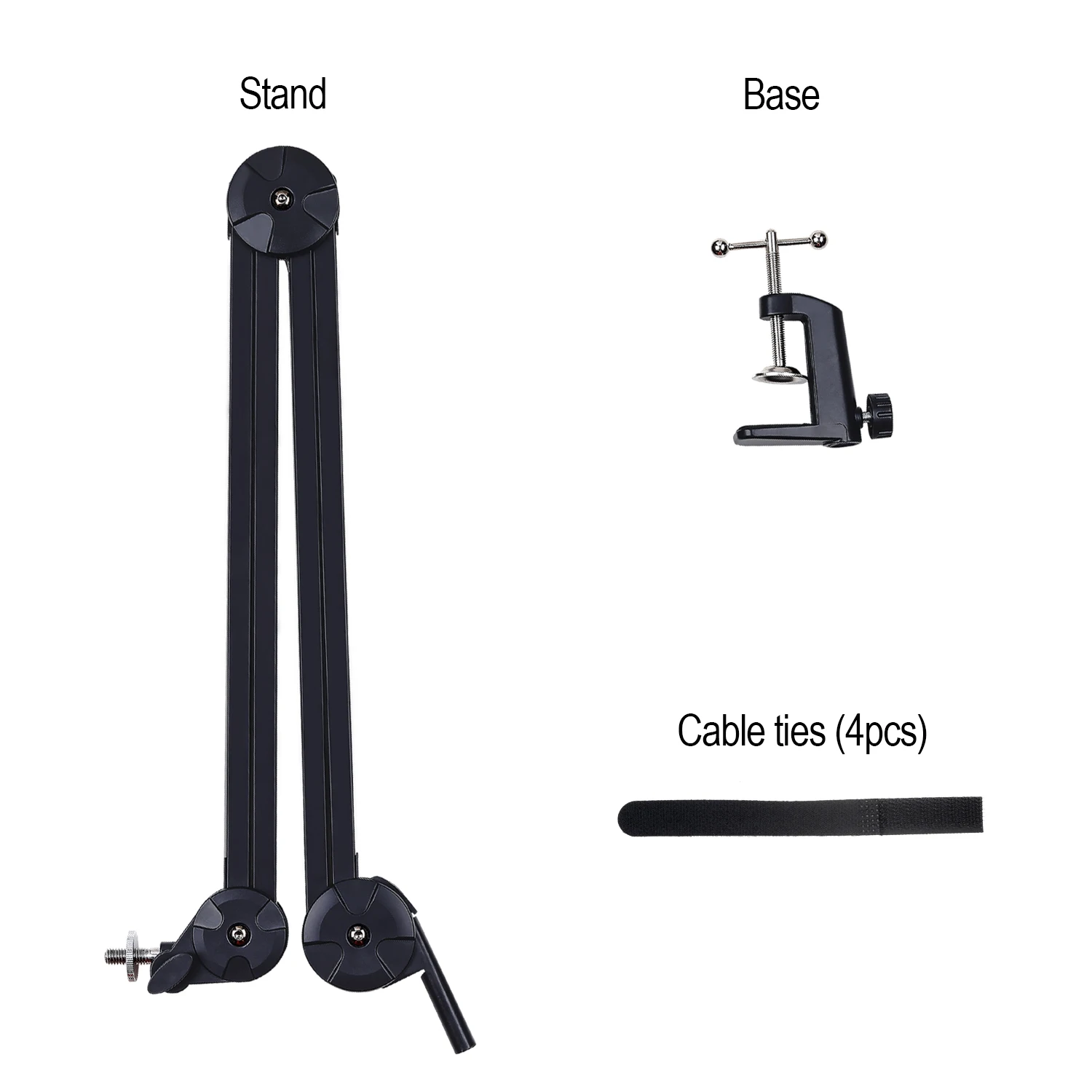 LOMEHO Microphone Boom Arm Stand Pantograph Heavy Load Spider Holder Support Adjustable Angle Condenser Mic Bracket NBA-2