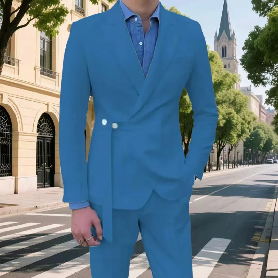 

Men Clothing High-quality Wedding Art Notched Lapel Carnivals Men Man 2 Piece Set Graduation Casual Suit Banquet The Latest