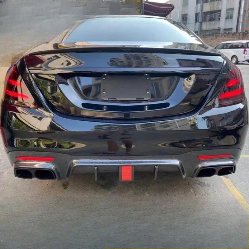 Suitable for Mercedes-Benz, carbon fiber enclosure modified front lip, rear lip trend rear wing