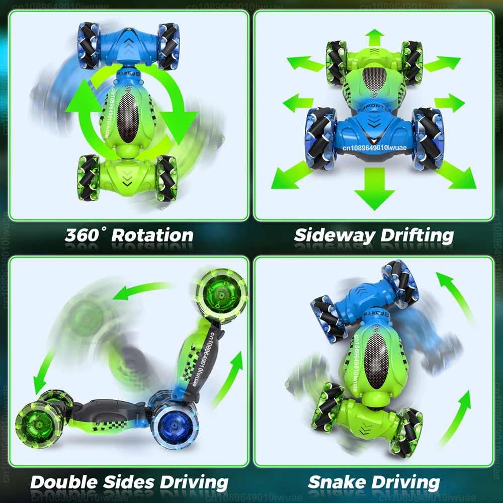 4WD RC Stunt Car Toy 2.4G Radio Remote Control Watch Gesture Sensor Rotation Twist Drift Car Vehicle Toy dla dzieci Prezent dla dzieci