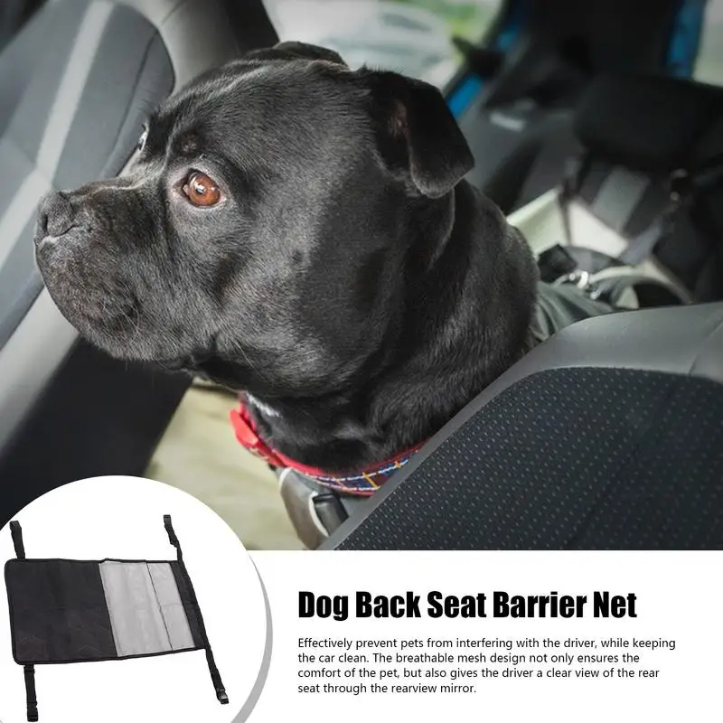 Dog Car Backseat Barrier Automotive Pet Mesh Fence For Safe Driving Easy To Install Car Back Seat Pet Dog Fence For SUV RV Car