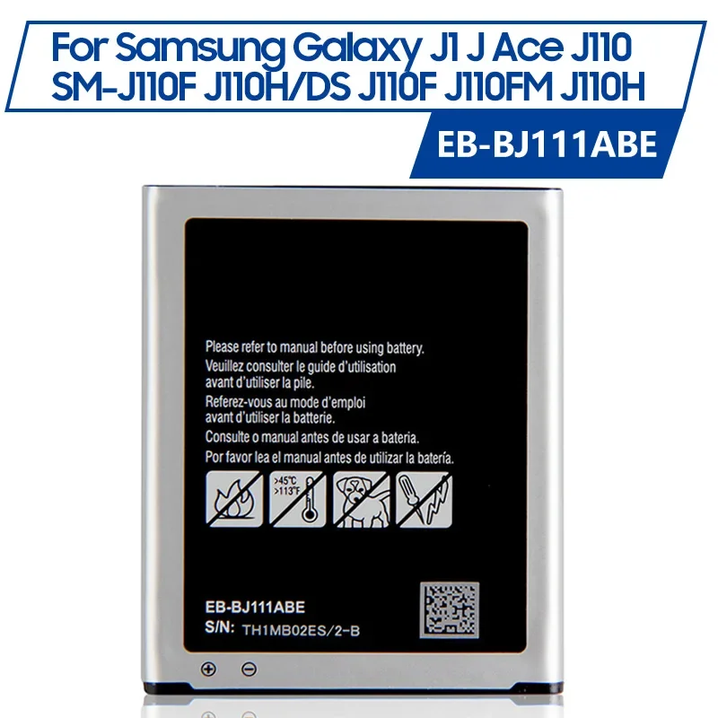 Replacement Battery EB-BJ111ABE For Samsung Galaxy J1 J Ace 4G version J110 SM-J110F J110H J110F J110FM 1800mAh