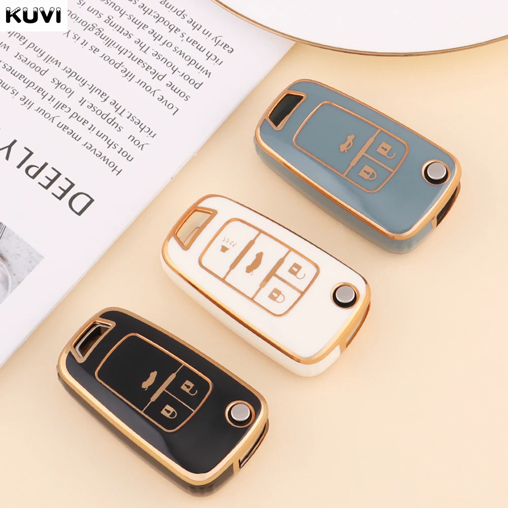 

TPU Car Flip Key Case Cover Shell For Chevrolet Cruze Aveo Trax Sail Malibu Captiva Opel Vauxhall Astra J Corsa Insignia Mokka
