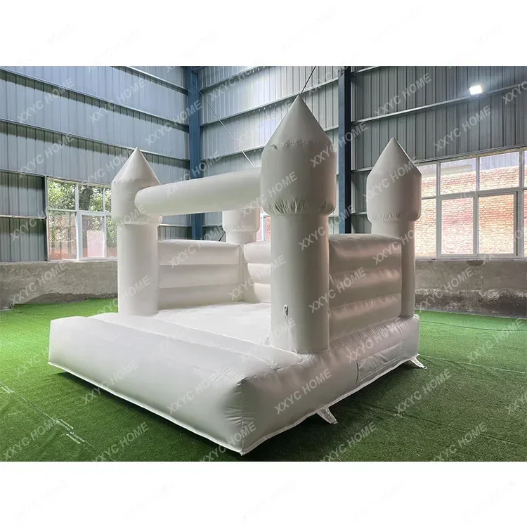 Indoor and outdoor white bounce house inflatable small trampoline commercial inflatable castle