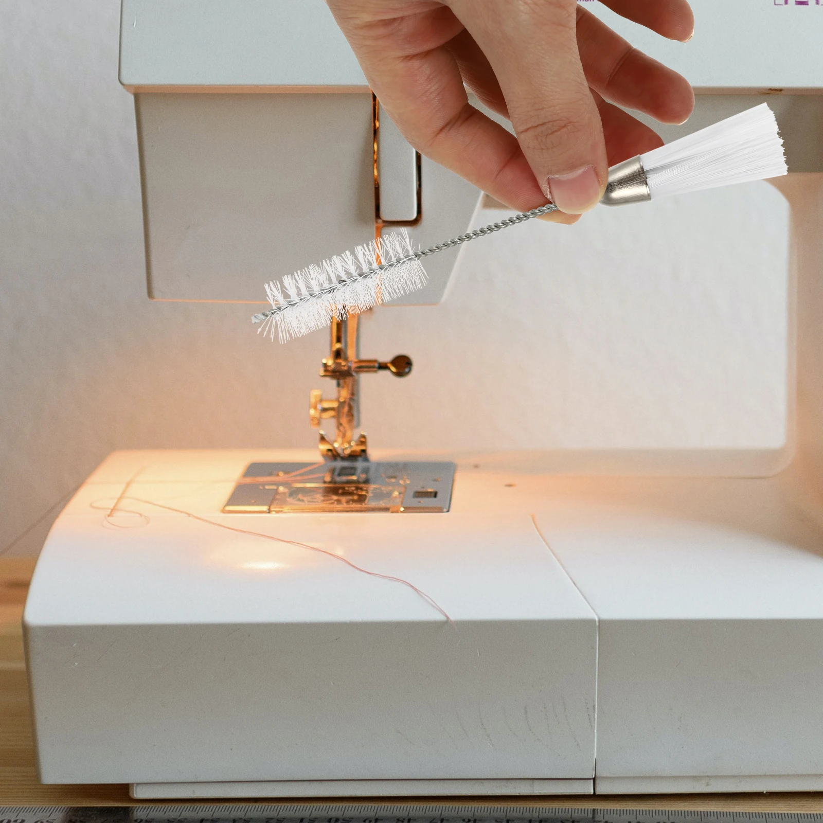 

6pcs Sewing Machine Cleaning Brushes Premium Maintenance Tools Lint Dust Removal Slot Groove Cleaner for Bobbin Case Fluff Dirt