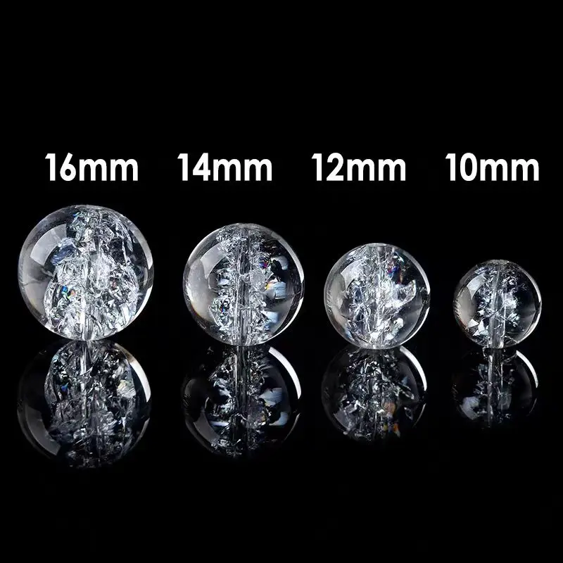 

1 шт., гималайский белый кристалл, радуга, полное отверстие 12 мм, 14 мм, 16 мм, 18 мм, 20 мм для ювелирного ожерелья «сделай сам», свободные бусины