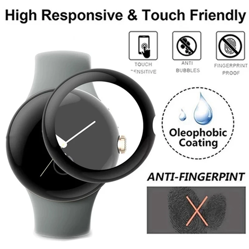 3D Curved Soft Edge Protective Film For Google Pixel Watch 2 Screen Protector TPU Soft Films For Google Pixel Watch Accessories