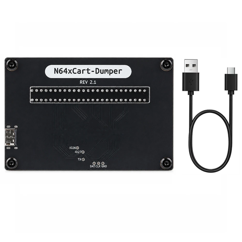 For N64 Cartridge Backup Save Preservation and Hardware Testing Retro Gaming Tool Rev2.1 N64xCart Dumper With TYPE-C Cable