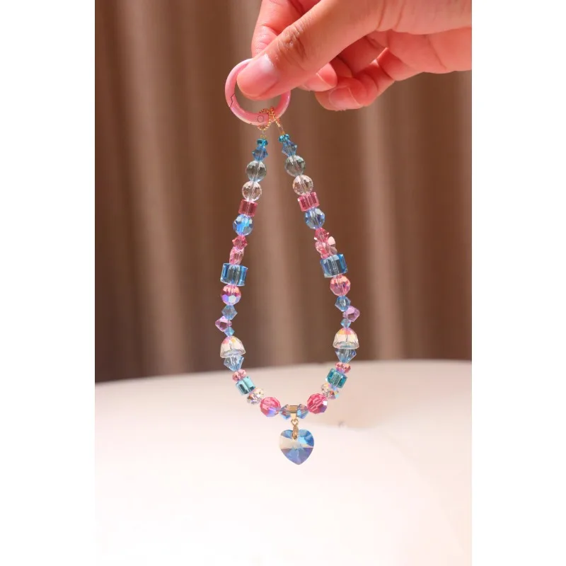 

Exquisite girl celebrity wind clear sense Swarovski crystal blingbling jewelry pendant mobile phone chain accessories