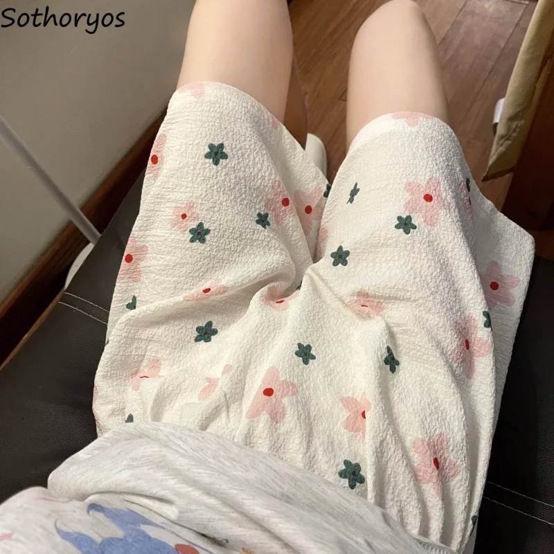 

Низ для сна, домашний мягкий дизайн с принтом, нежные летние свободные милые повседневные одежды для отдыха, корейский стиль, девичий шик, студенческое общежитие