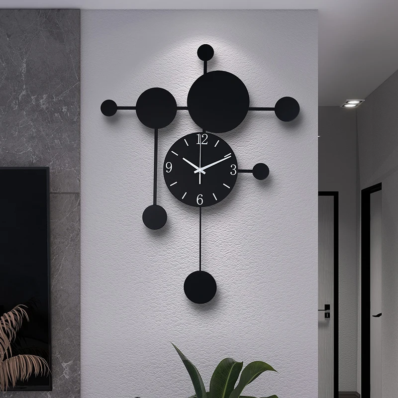 Digital Machinery Wall clock Luxury Design Large Mechanical Wall clock Square Classic Horloge Murale Salon Wall Decoration