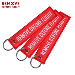 3PCS Colorful Remove Before Flight Keychain Both Sides Woven Aviation Gifts Pendant Tags Keychain For Motorcycles Car