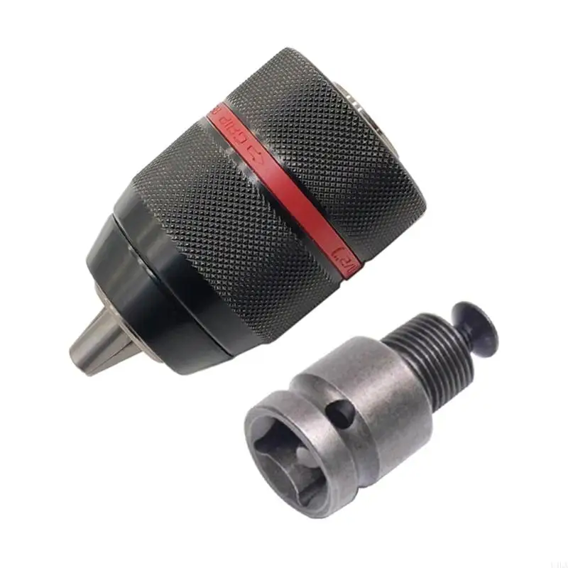 U4LA 2x Keyless Drill Chuck Converter 1/2-20UNF 1,5-13 mm Square esagonale per martello rotante