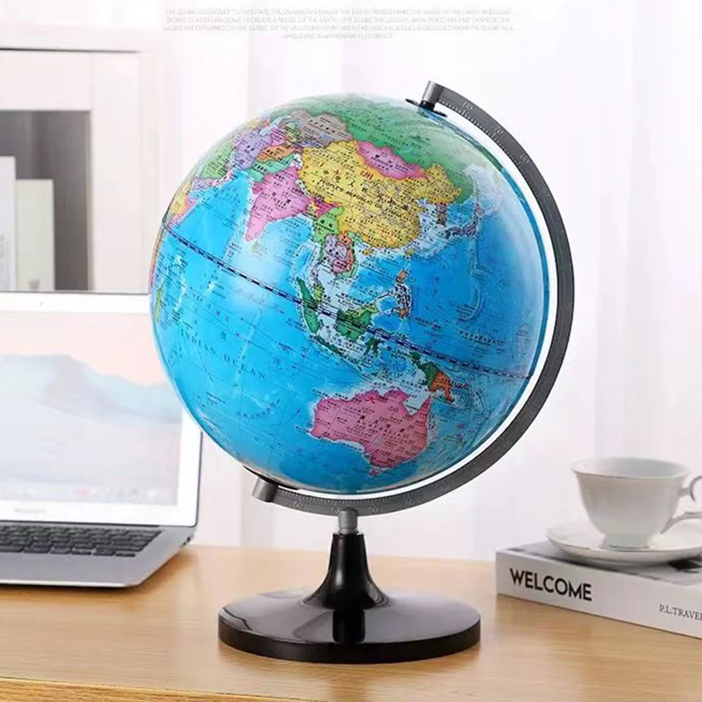 Imagem -05 - Globo de Mesa Giratório Mapa Mundi 30x21.5cm Ensino hd Pvc Terra Atlas Geografia Globo Crianças Brinquedo Ornamento Educacional