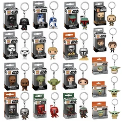 Funko Pop-Vinyl Action Figures Brinquedos, Star Wars, The Mandalorian, Skywalker, Luke, Chubacca, R2-D2, Yoda, Criança, Chaveiro