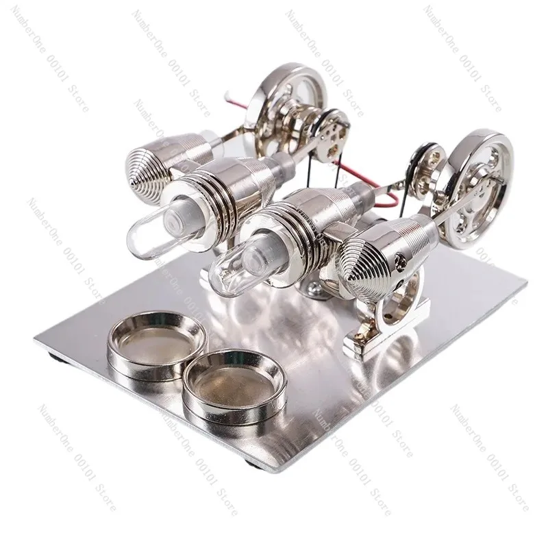 

God Ice Stirling Engine Steam Engine Generator Power Science Physics Small Experimental Research Production Metal Type Model Toy
