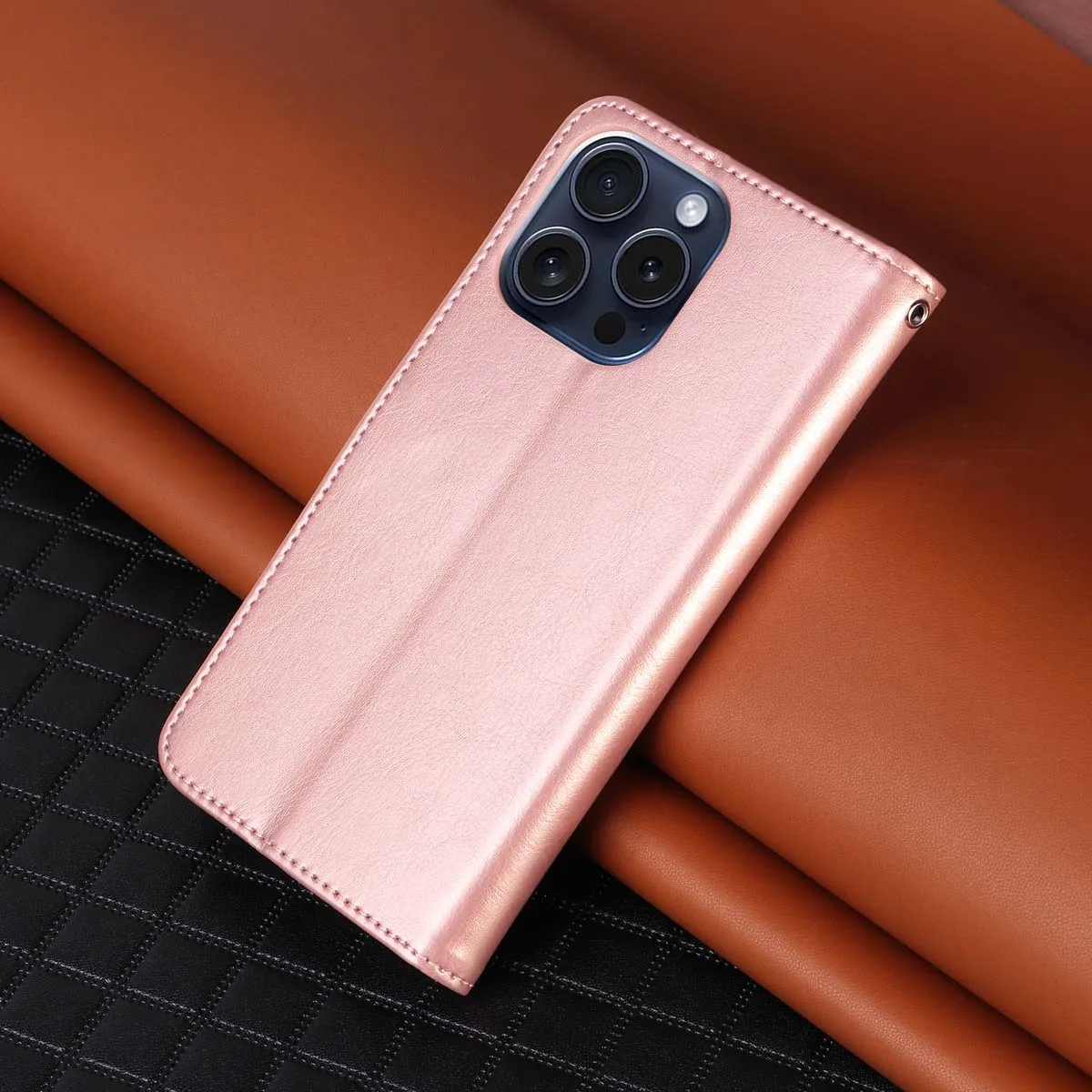 Faux Leather Phone Case for Samsung Galaxy A56 A55 A54 A52 A36 A25 A24 A14 Multifunctional Magnetic Cover With Holder Lanyard view 5