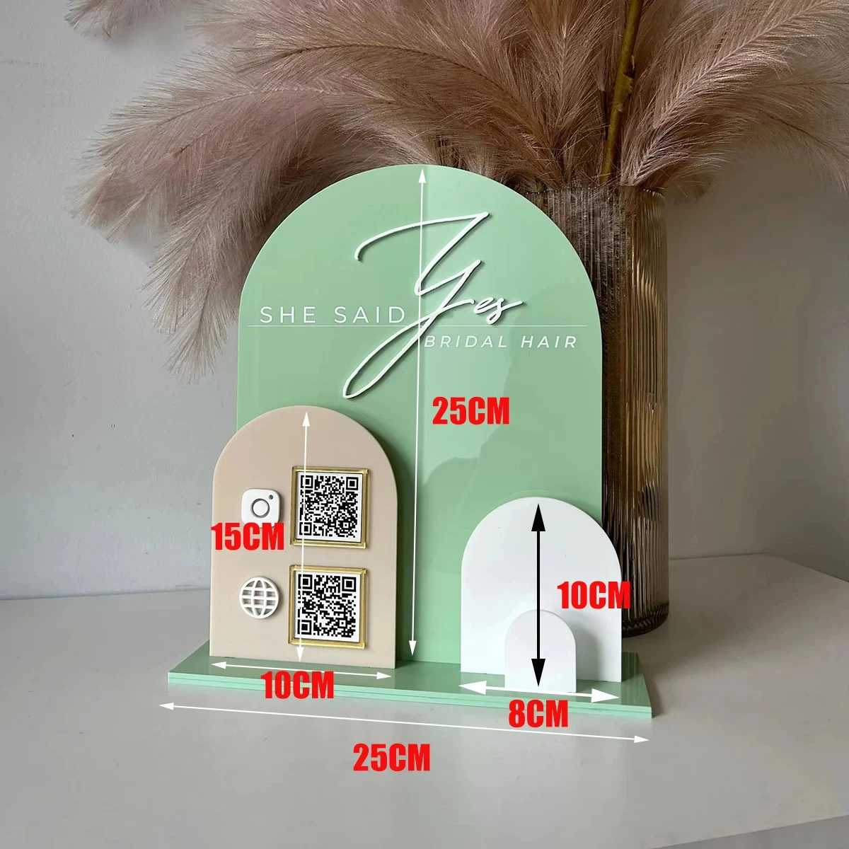 Niestandardowy kod QR 3D do mediów społecznościowych, skanowanie do płatności, niestandardowe logo, akrylowe tabliczki z kodem QR Instagram z podstawką i uchwytem na kartę.