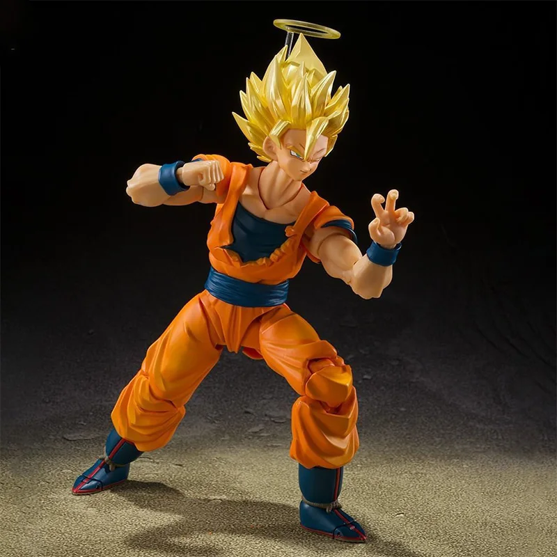 الصندوق الأصلي بانداي SHF لعبة دراغون بول سوبر سايان 2 سون جوكو الشكل النهائي أطقم منمذجة أنيمي عمل لعبة هدايا للأطفال الجندي #6