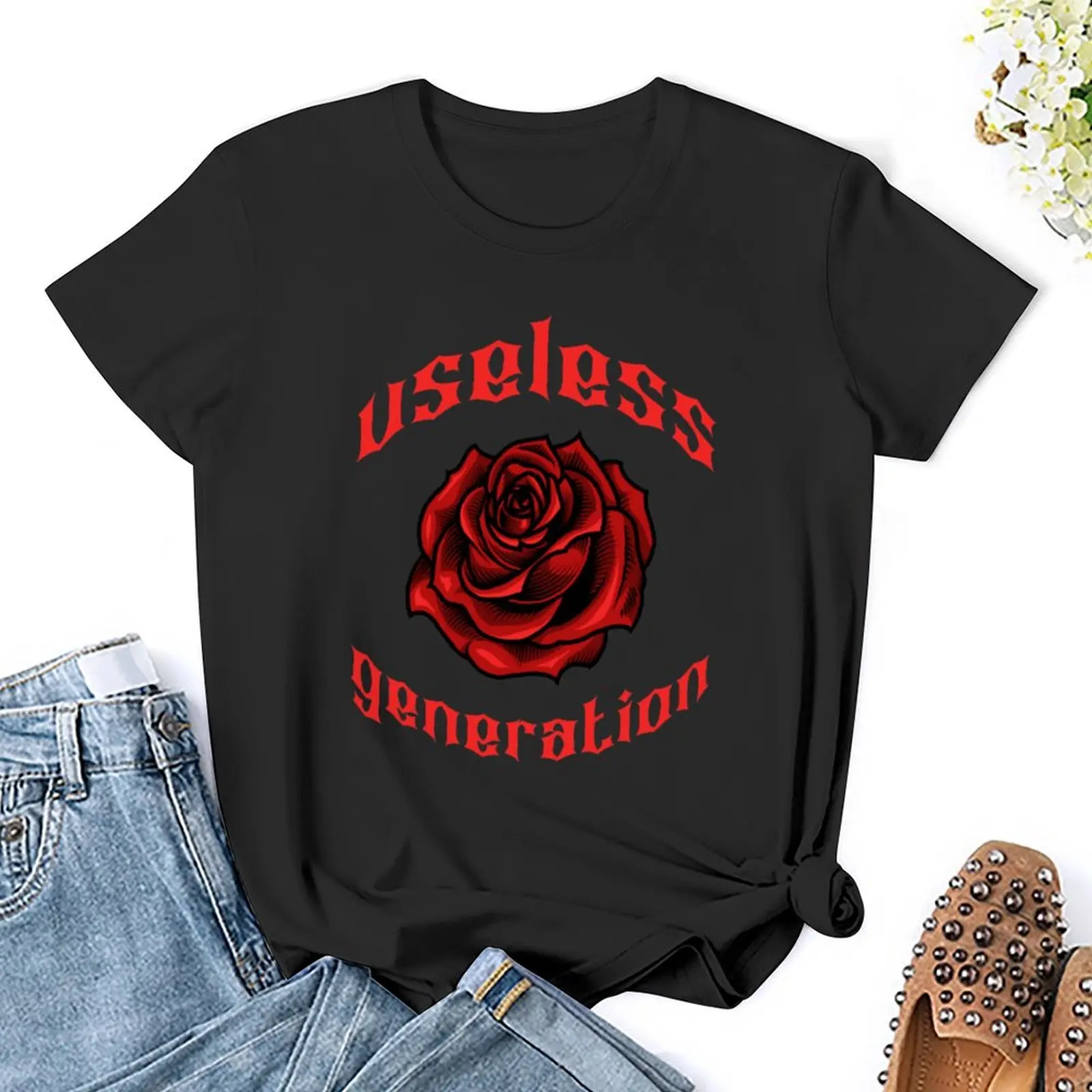 Useless Generation - Manic Street Preachers T-Shirt vintage clothes animal print quick drying plus sizes tight shirts for Women