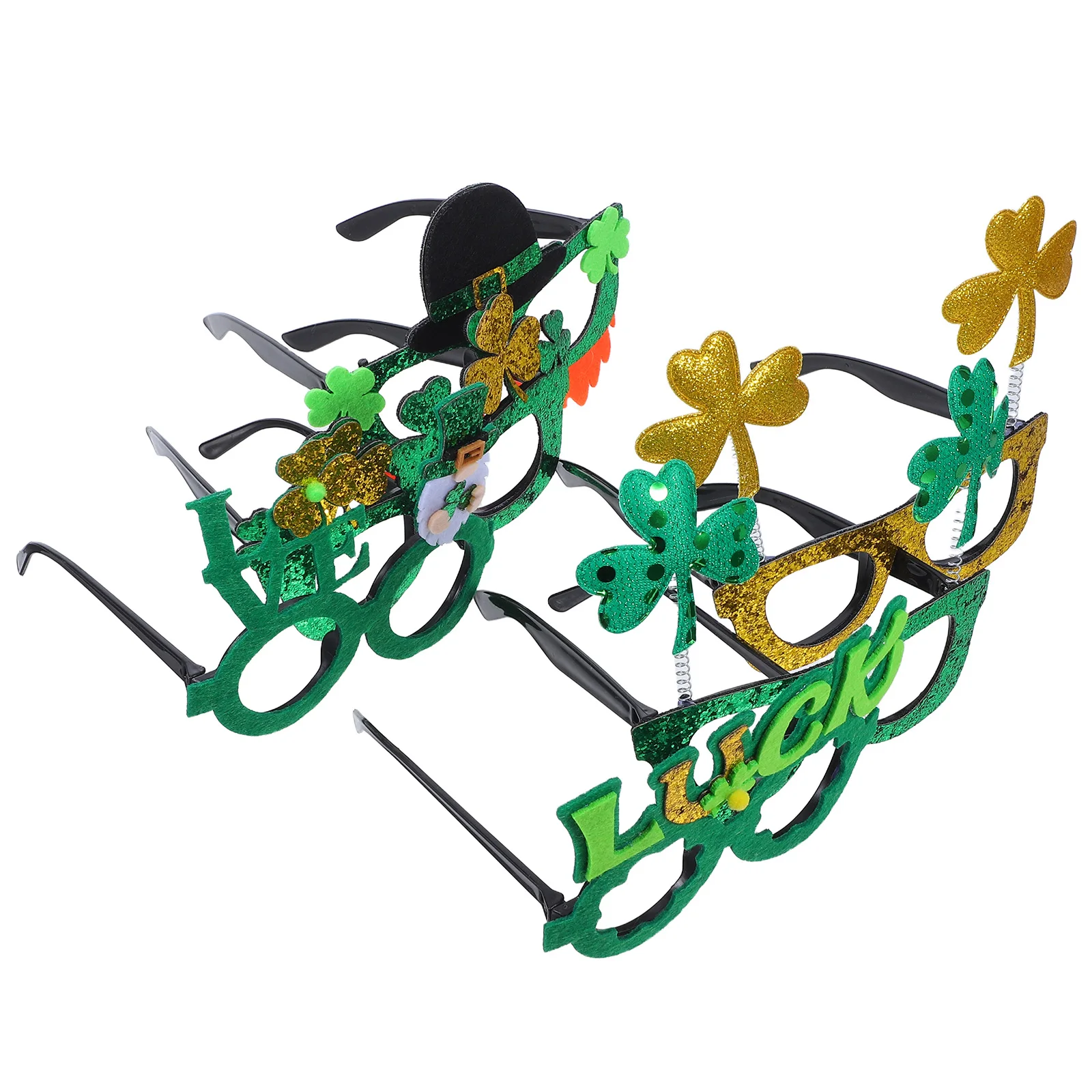 

6Pcs Shamrock Glasses St Patrick's Day Party Lucky Clover Eyewear Irish Festival Photo Props Party Accessories