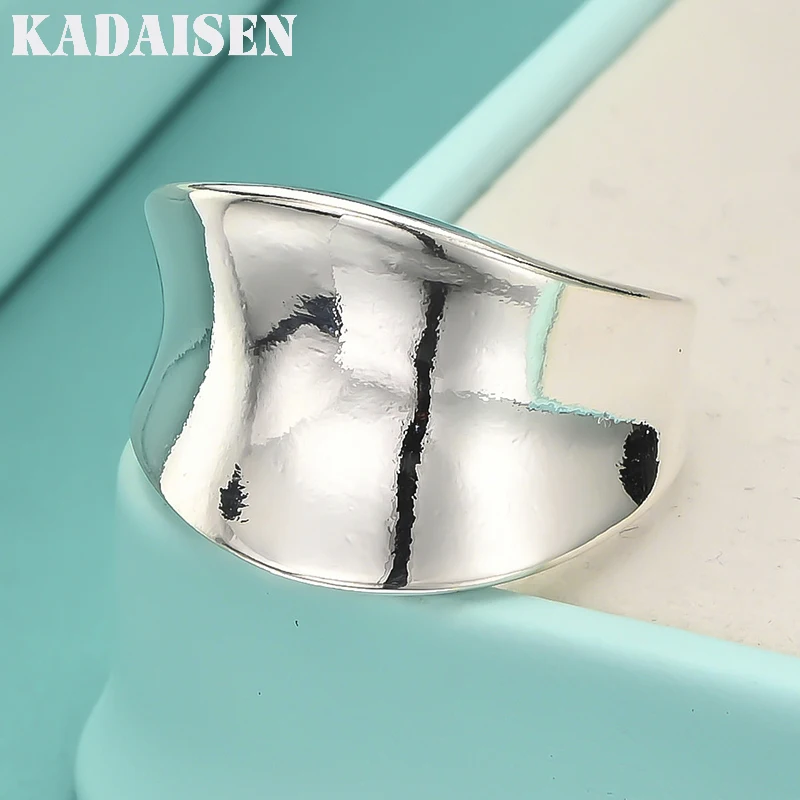 

925 Sterling Silver Ring Christmas Gift Wholesale Fashion Thumb Smooth High Quality Fashion Classic Jewelry