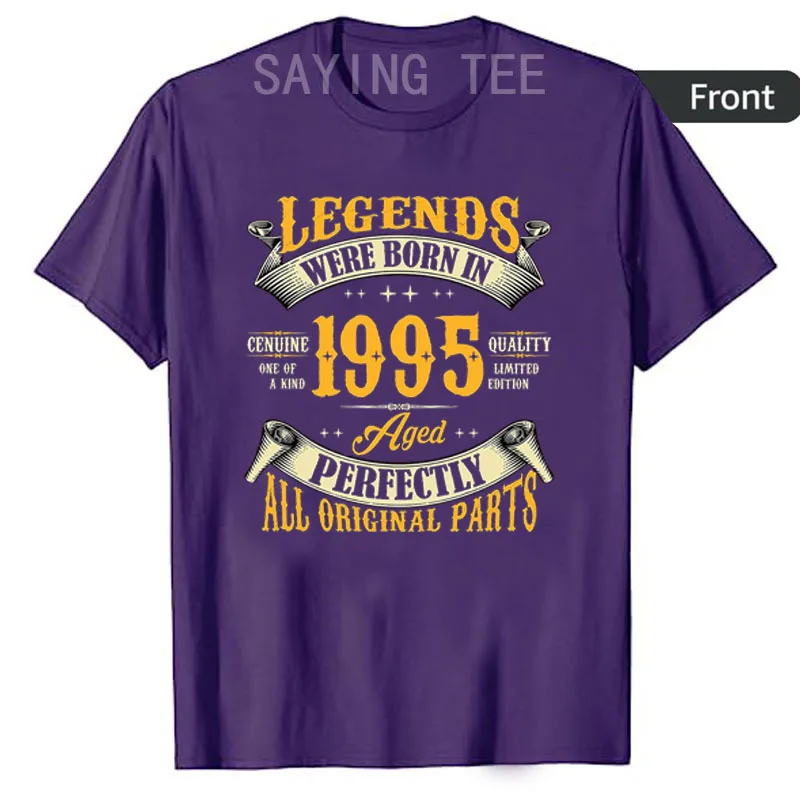 30th Birthday Shirt for Men Legends Were Born in 1995 Awesome T-Shirt Husband Daddy Gift Fashion Vintage 30 Years Old Saying Tee