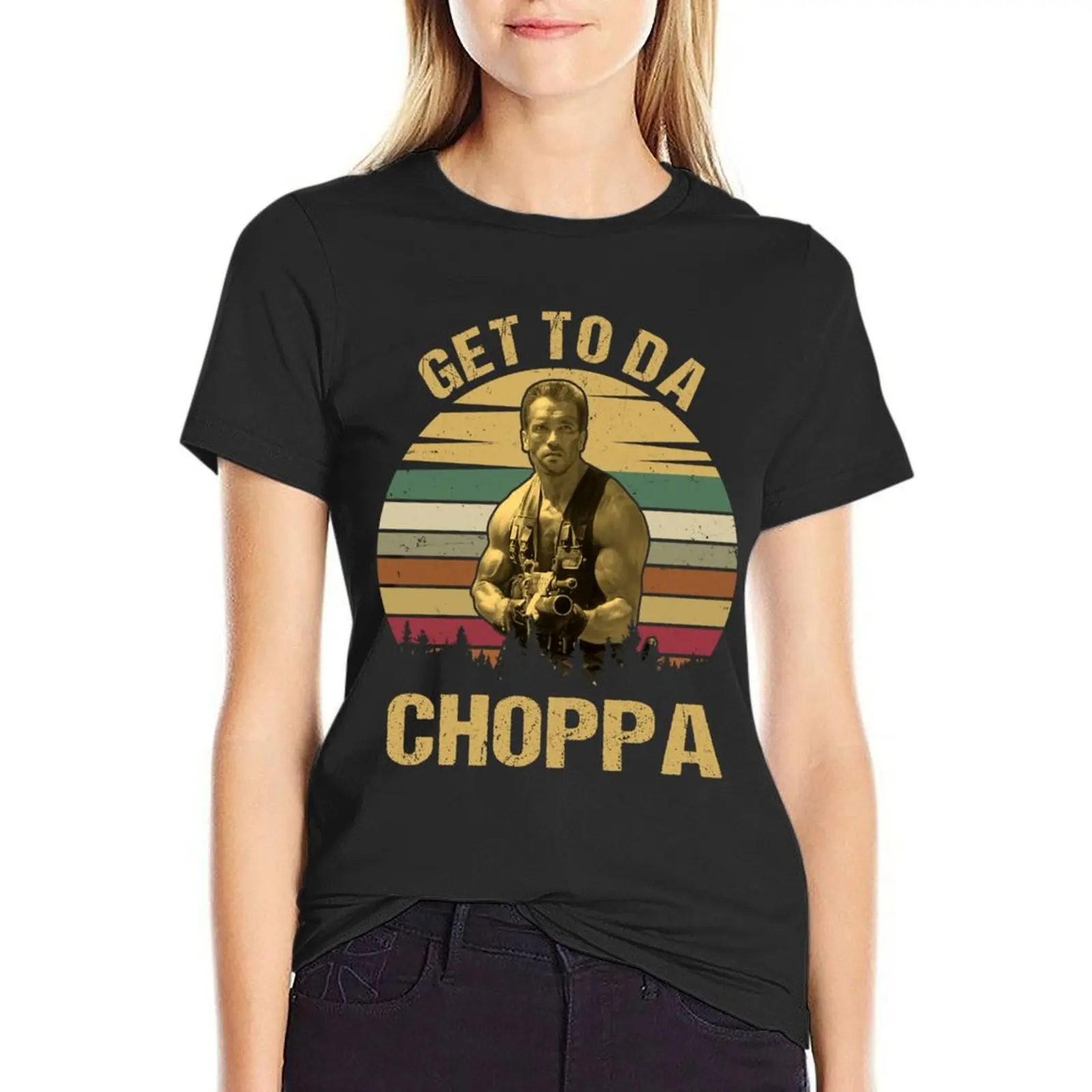 

Get to Da Choppa Vintage T-Shirt graphics lady clothes cute clothes workout t shirts for Women