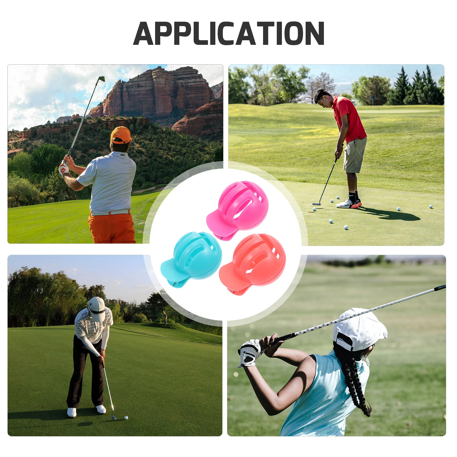 

3pcs Golf Ball Liner Double-Sided Golfing Balls Markers Durable Golf Alignment Tool Practice Training Gadget Outdoor Golfing