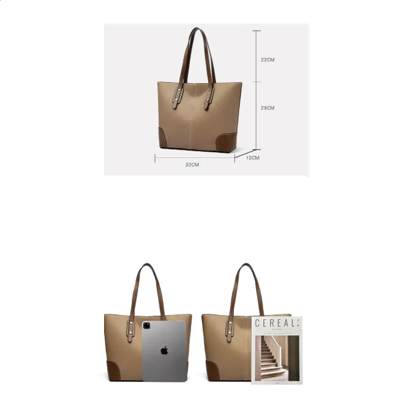 The best-selling leather large-capacity tote bag 2026, a new leather soft leather single-shoulder bag design, is a versatile, lu