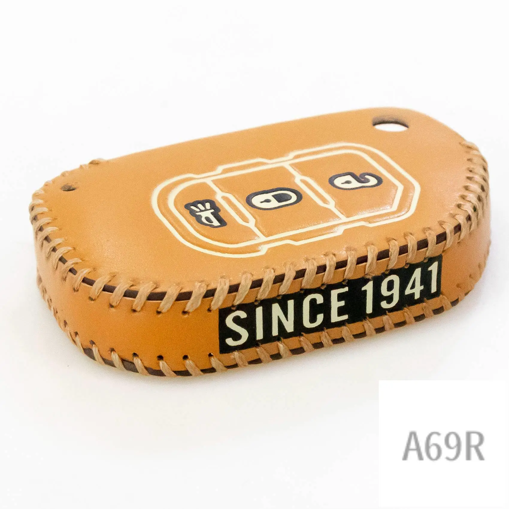 

A69R-3 чехол из воловьей кожи с кнопками, сумка-держатель для Jeep Wrangler JL 2018, брелок для дистанционного ключа Jeep JL, аксессуары для салона автомобиля