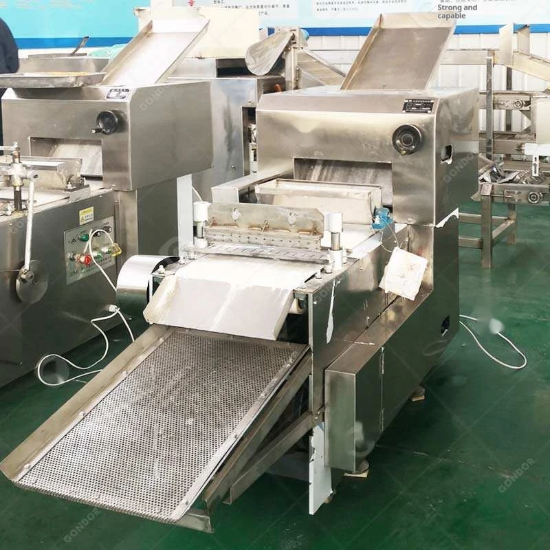 Mini tagliatelle automatico industriale - per snack a cubo, mini grisosini, pasta fritta - Tagliatrice commerciale