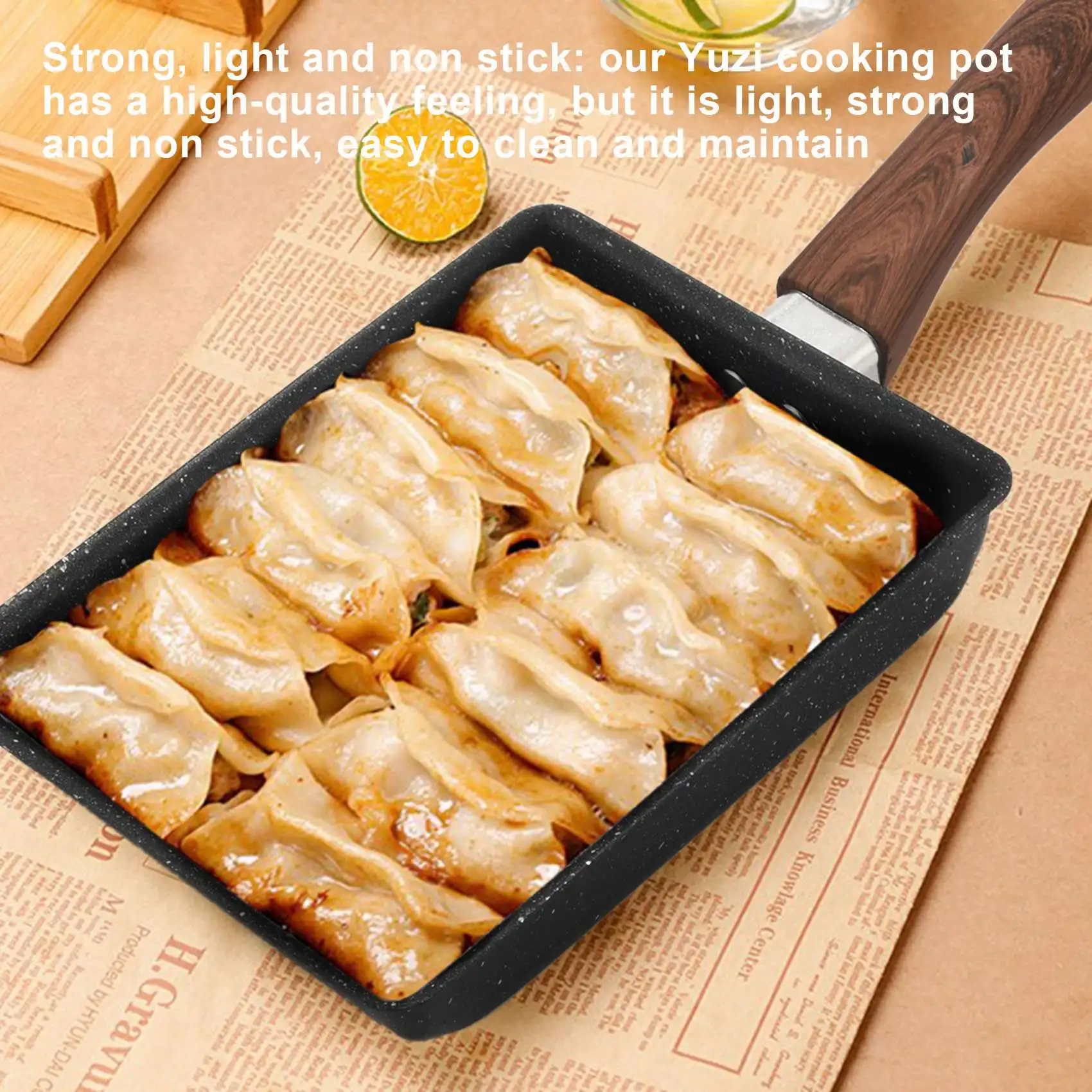 ABIYY-Tamagoyaki Pan Japanese Omelette Pan, Non-Stick Pan Coating Square Egg Pan Frying Pan to Make Omelets or Crepes