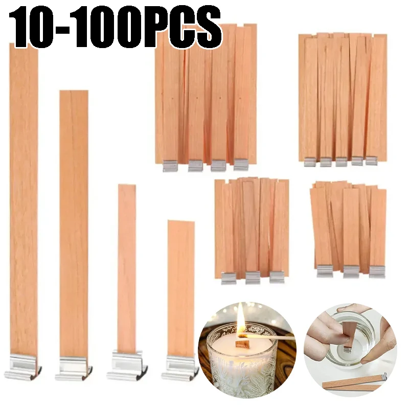Handmade Soy Wax Candles with Wooden Wicks DIY Aromatic Candles Single Wick Design Including Paraffin Candle Guide