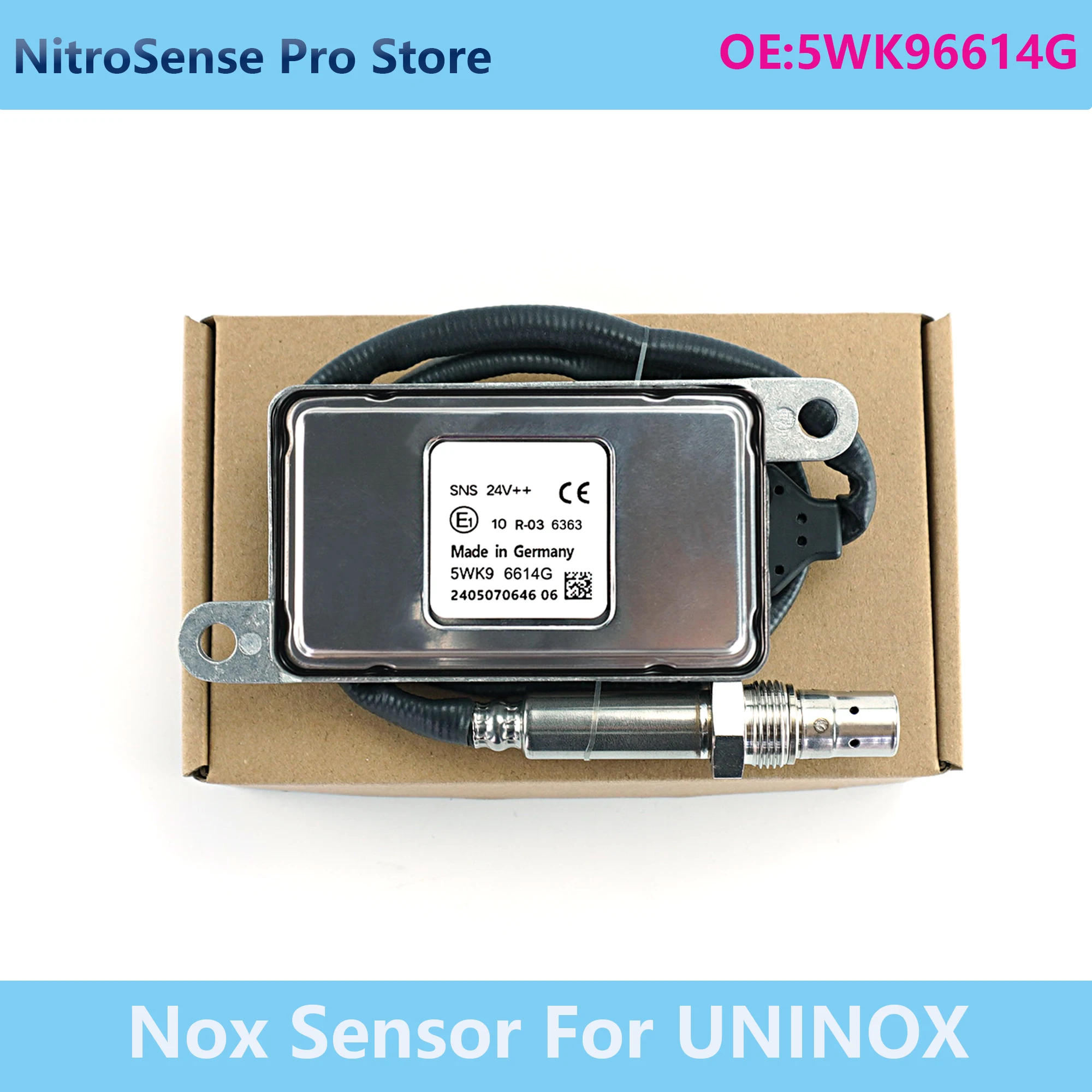 

Новый датчик оксида азота 5WK96614G 5WK9 6614G 24V для грузовиков Citroen Uninox с дизельным двигателем, датчик NOx