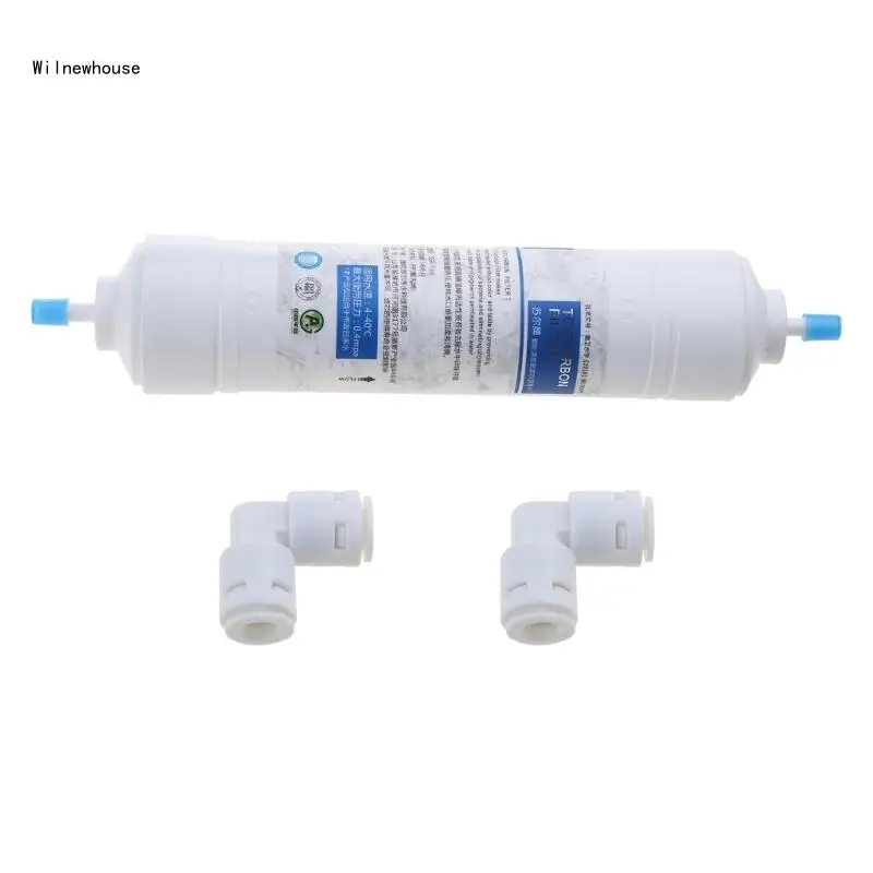 Activated T33 Carbon Post Water Filter Cartridge 10 inch Smell Remover with 2pcs Quick Connection Fittings Dropship