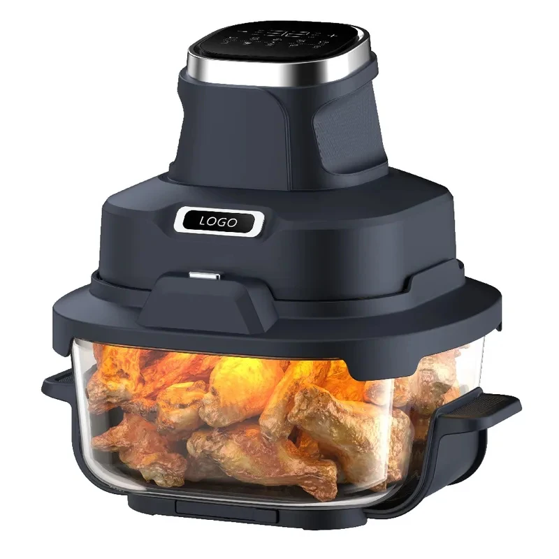 Constant Temperature Cooker Fully Automatic Crispy Cookware Square Style With Double Glass Pot