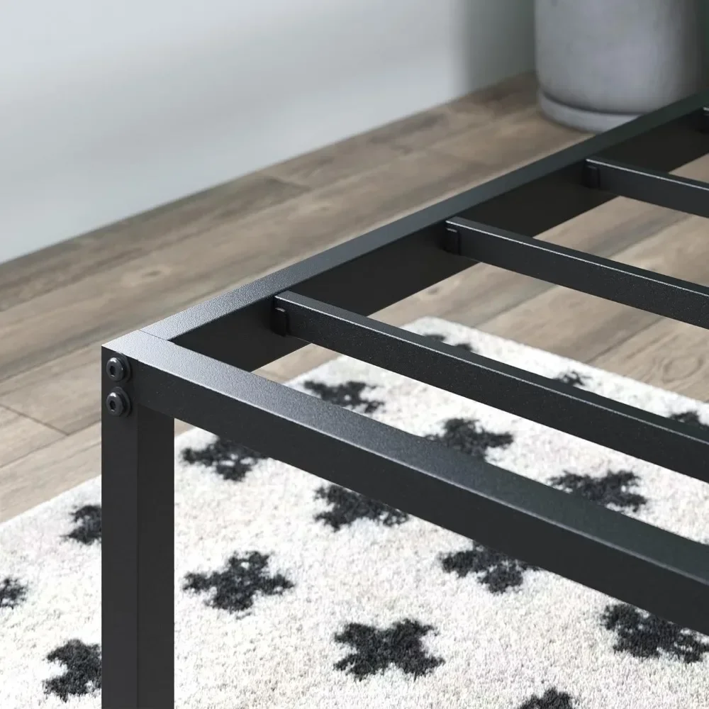 14 Inch Metal Platform Bed Frame / Mattress Foundation with Steel Slat Support / No Box Spring Needed / Easy Assembly, Twin