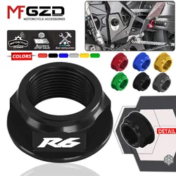 Motorcycle Accessories CNC M24*1.5 Rear Wheel Axle Nut Screw For YAMAHA YZF-R1 2004-2018 YZF-R6 2006-2017  r1 r6
