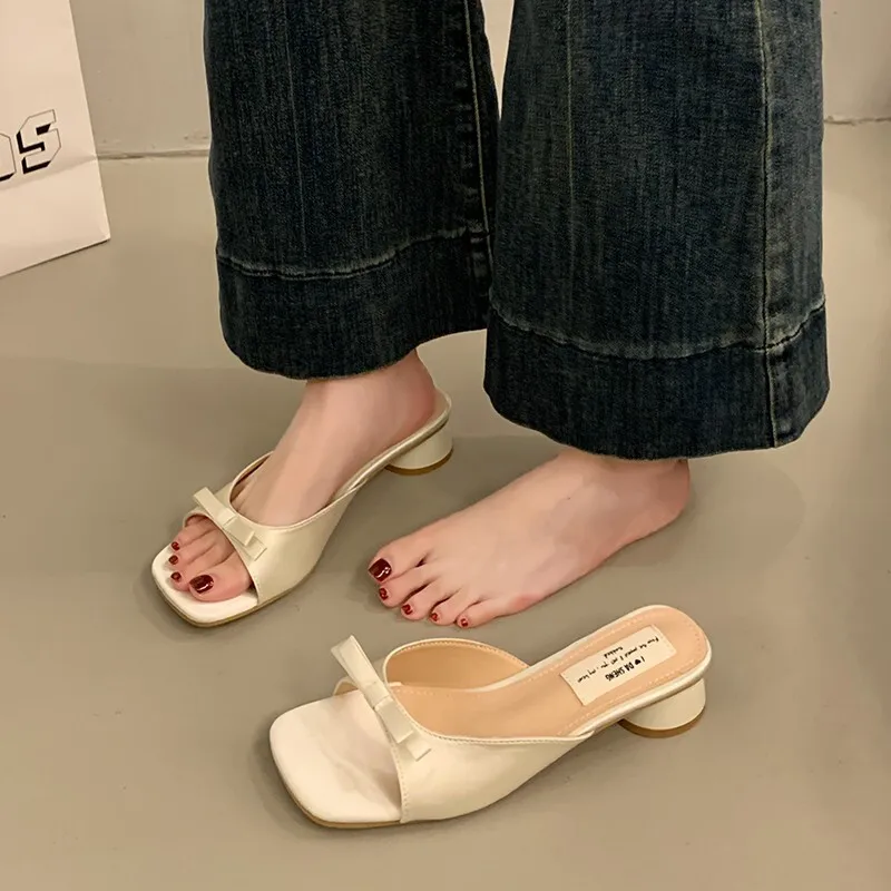 Picture 6: Women's Summer Outdoor One Strap Comfortable Sandals Bowknot High Heel Platform Wedges Pumps