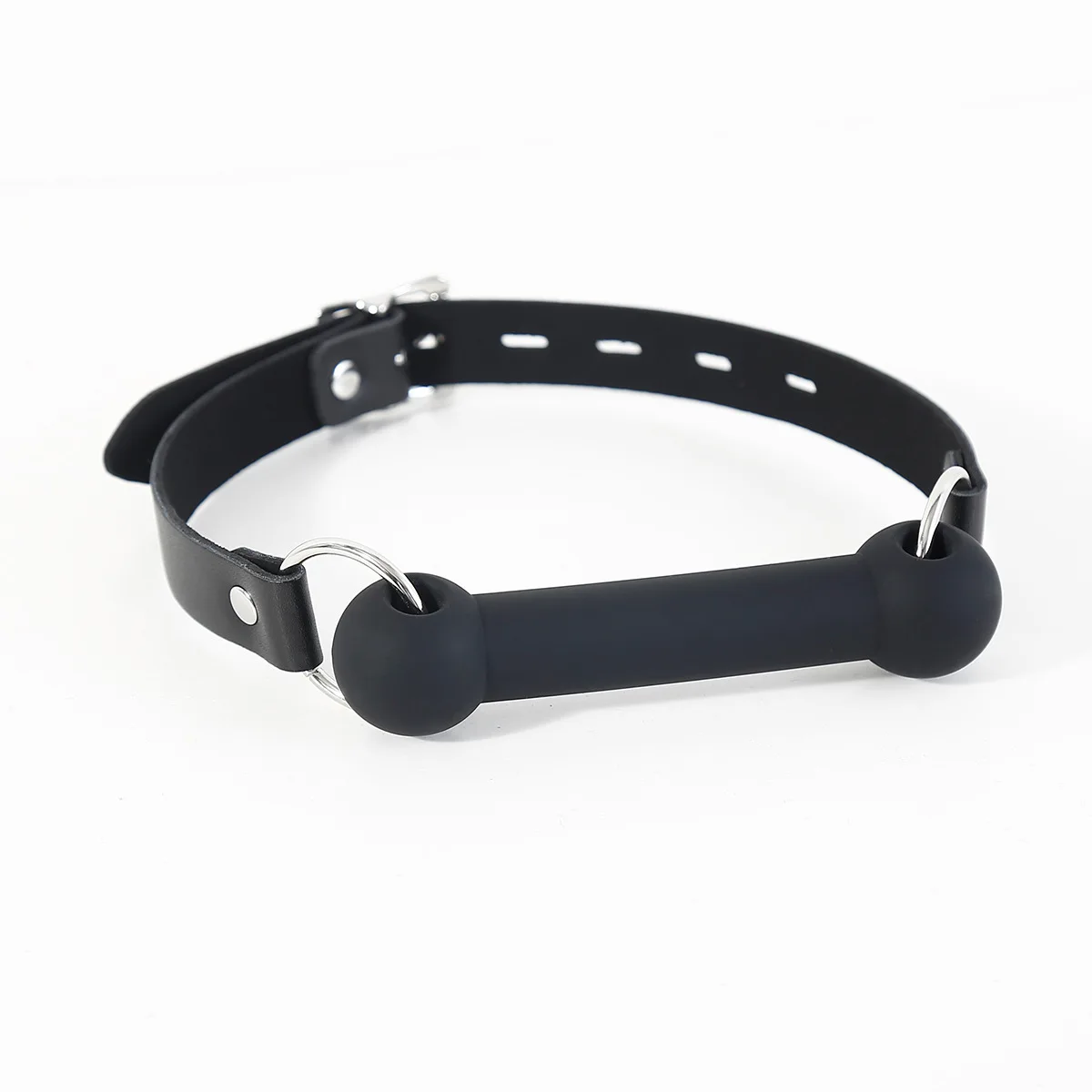 بولي Leather حلقة من جلد كرة سيليكون الكمامة تثبيت الفم عبودية الفم الكمامة الفم محشوة الجنس لعب للأزواج ألعاب الكبار لينة