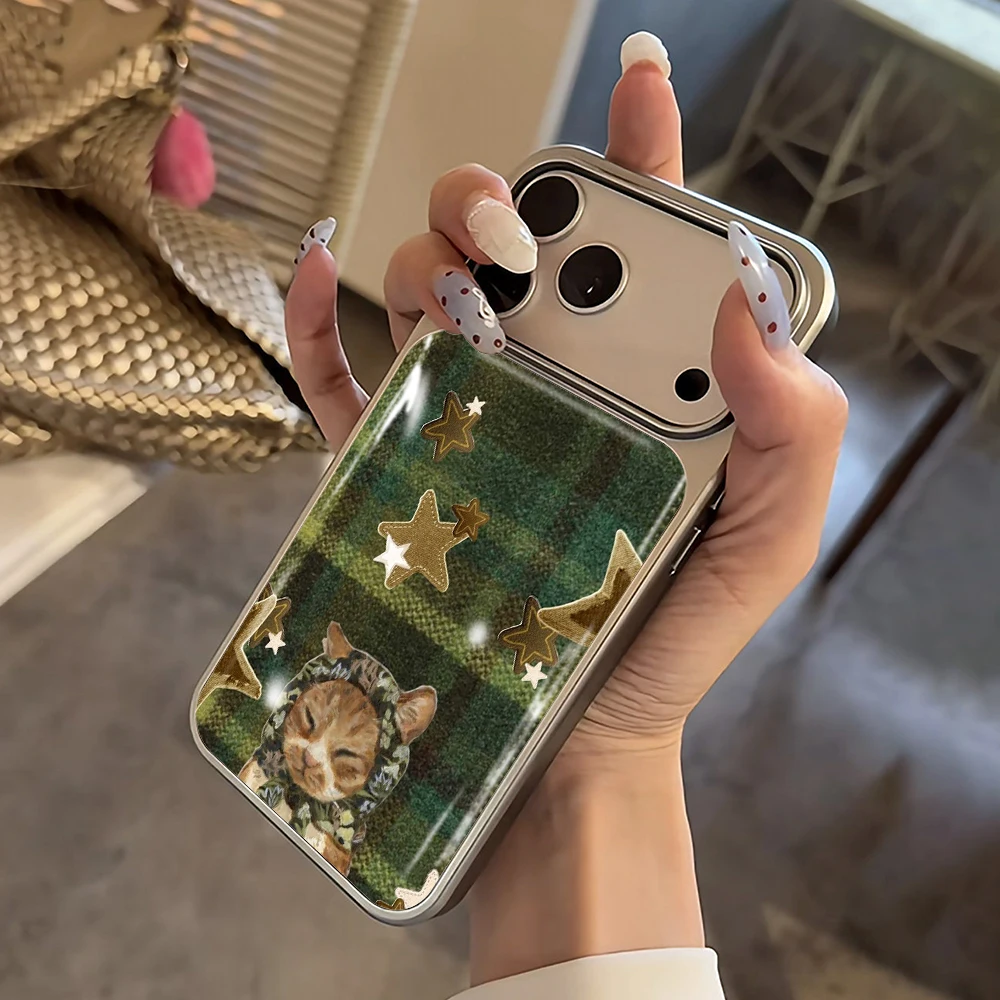 Grüner Wald Kätzchen Gummihülle für iPhone 15 17 13 Pro Max Phone 11 12 ProMax 14 15 16 Plus Hüllen Stoßfeste Luxus-Schutzhülle – Detail 9