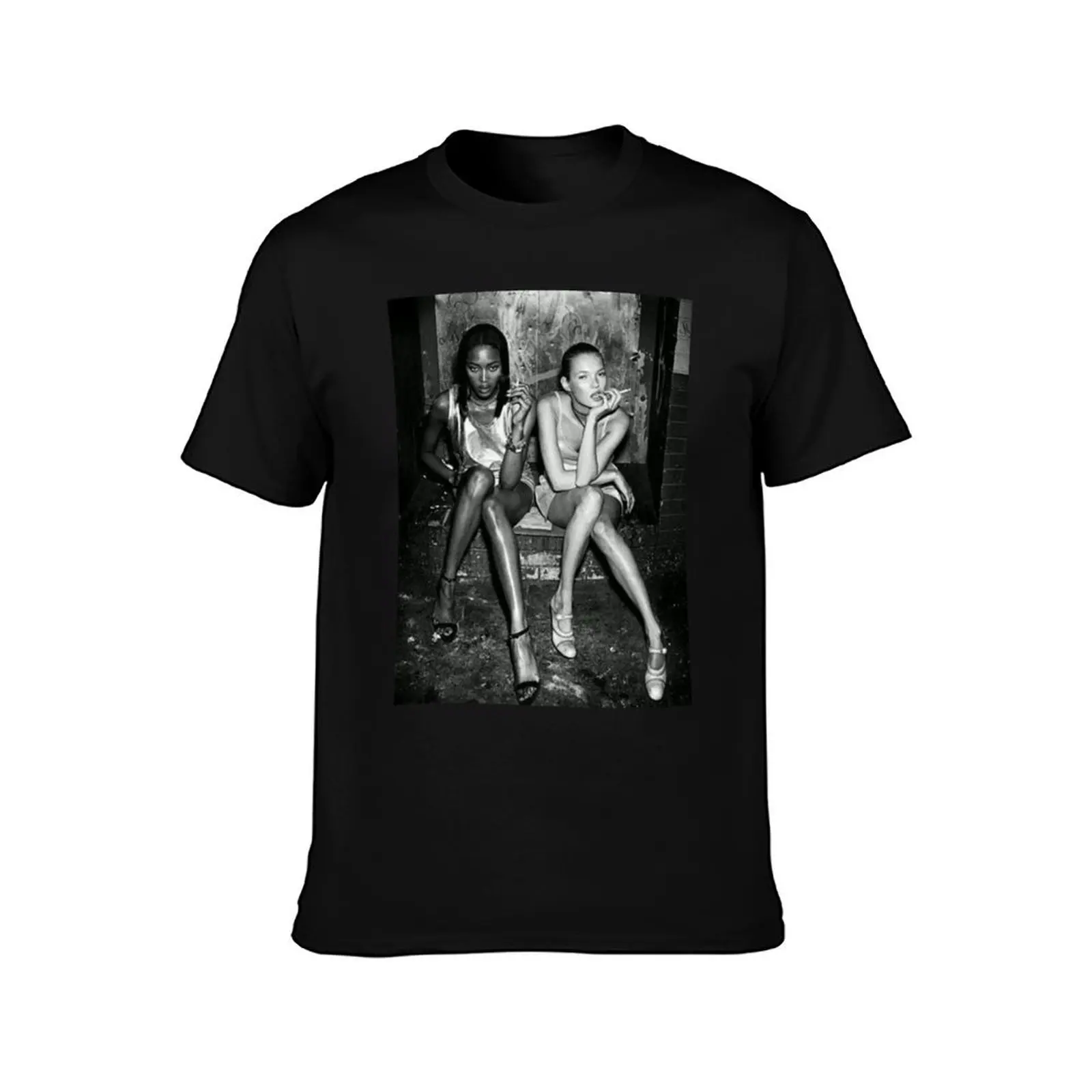 Naomi Cambell & Kate Moss T-Shirt cute tops sweat vintage clothes mens designer clothes