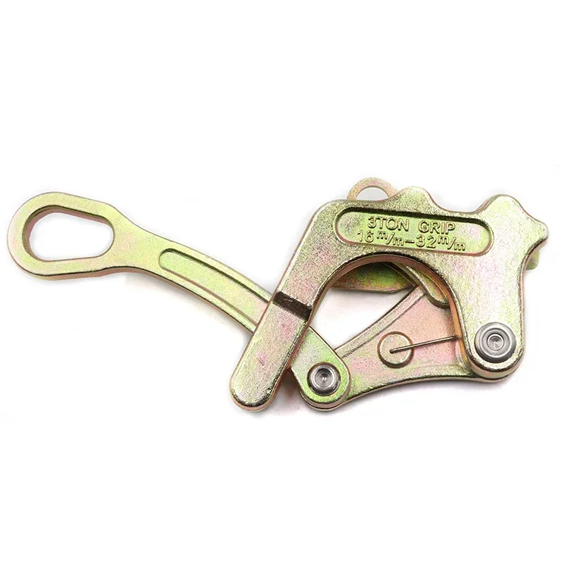 3T Cable Wire Grip Steel Pulling Tool for Wire Rope Cable Clamp Wire Pulling Grip - Cable Size Range 16-32mm/ 5/8\