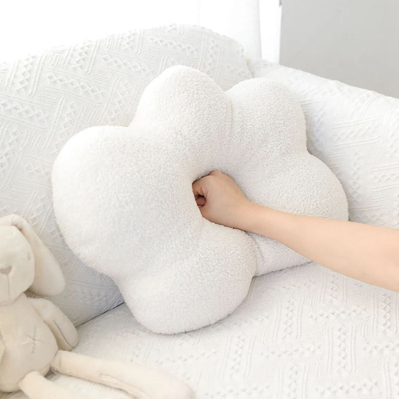 

Neat Clean White Cloud Pillow INS Style Nordic Style Cloud Shaped Cushion PP Cotton Cloudy Plush Pillow Doll Home Sofa Decor