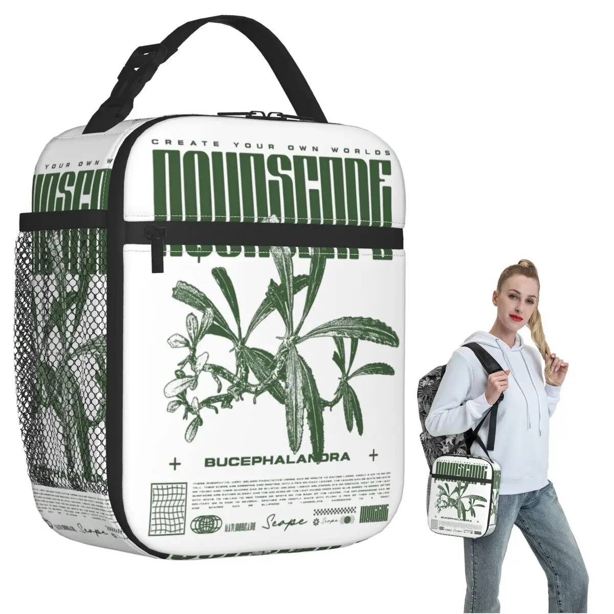 

Aquascaping Bucephalandra Aquatic Plant Aquarium Insulated Lunch Bag for Women Kids Portable Food Boxes Thermal Lunch Box Tote
