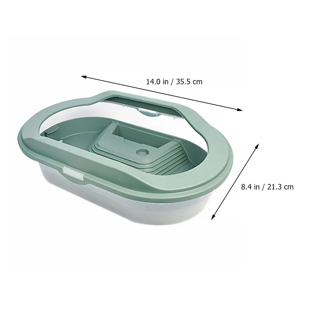 

Plastic Turtle Terrarium Tank Habitat 5 Areas Durable Safe Healthy Reptile Anti Slip Basking Feeding Breeding Swimming Aquatic