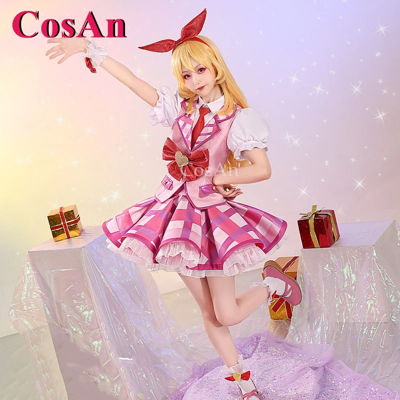 

CosAn Game Aikatsu! Hoshimiya Ichigo Cosplay Costumes Gorgeous Sweet Uniform Dress Halloween Party Role Play Clothing S-L New