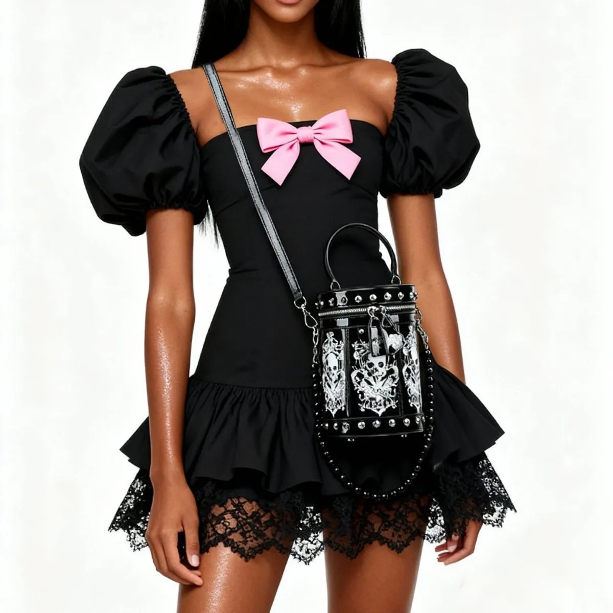 

Женская сумка через плечо в стиле стим-панк в индустриальном стиле ретро, средневековый кошелек для монет, универсальная сумка через плечо среднего размера с карманом для телефона