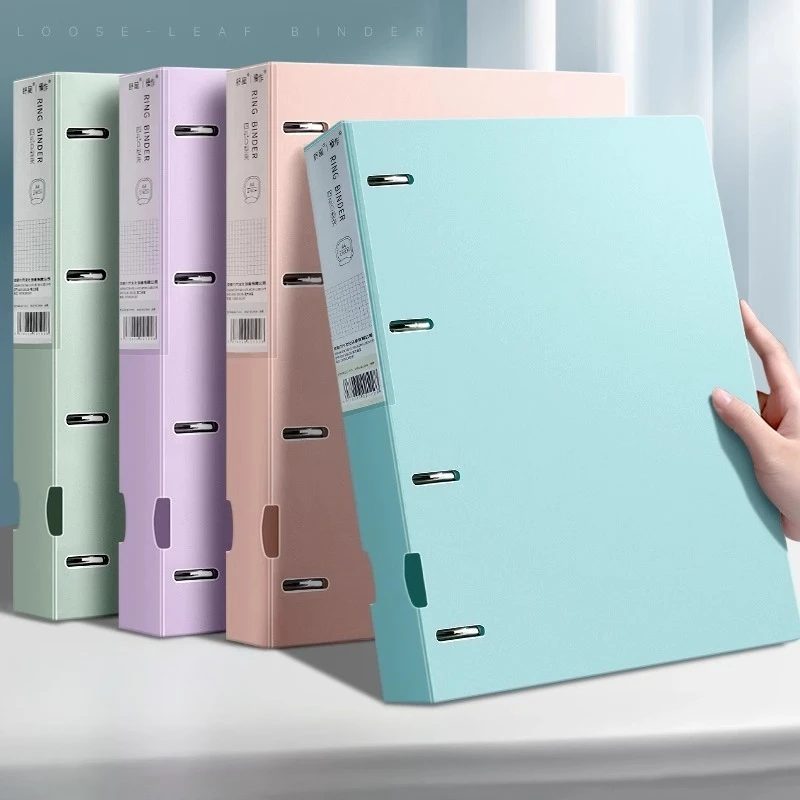 Macaron A4 Водонепроницаемая папка с 4 отверстиями: письменный стол для дисплея, канцелярские принадлежности для офиса, школы, полезные